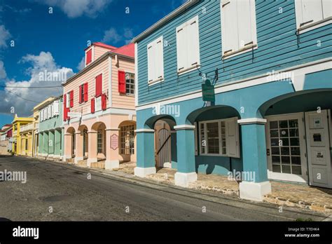 Historic buildings in downtown Christiansted, St. Croix, US Virgin ...