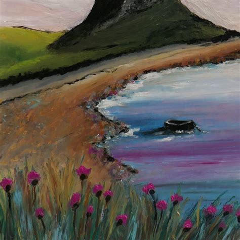 Lindisfarne Castle painting - by artist Janine Jacques