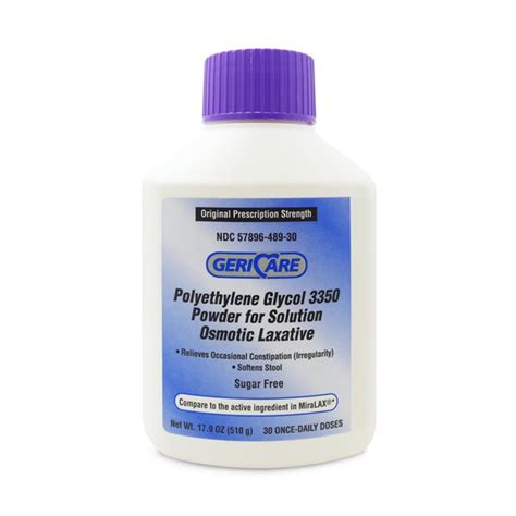 POLYETHYLENE GLYCOL 3350 17.9 OZ POWDER - GCP 489-30-GCP