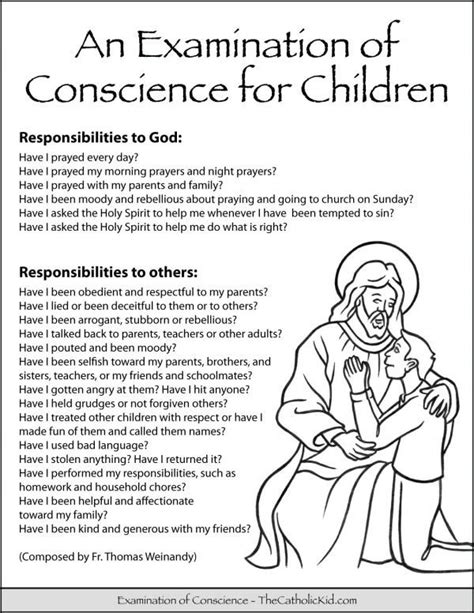 Examination of Conscience for Children - TheCatholicKid.com