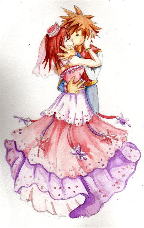 Sora and Kairi kiss by Lrme87 on DeviantArt