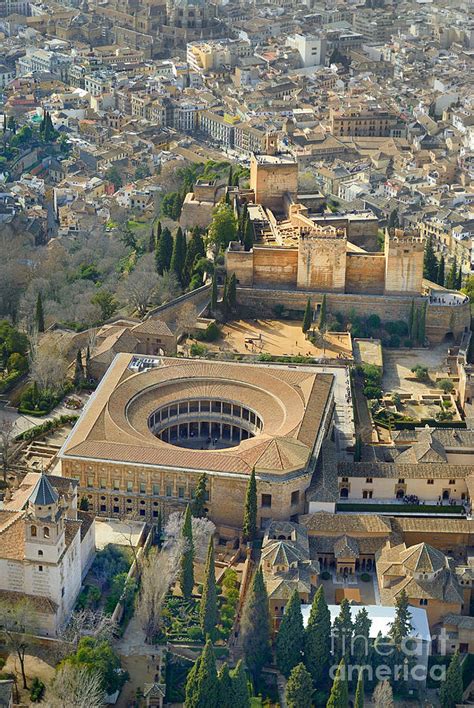 The Alhambra Aerial Photograph by Guido Montanes Castillo