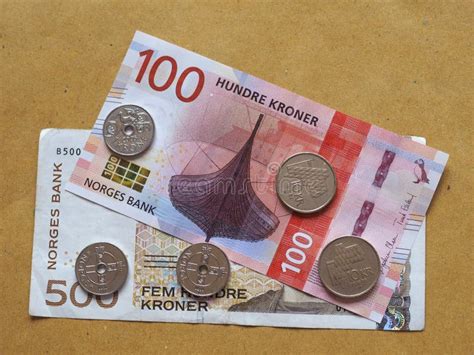 Norwegian Krone Notes and Coins, Norway Stock Photo - Image of coins ...