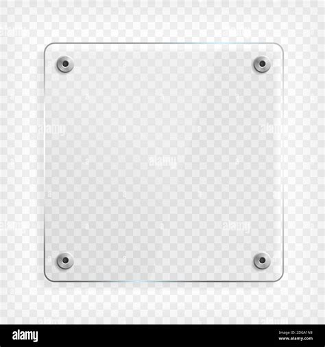 Transparent square glass plate with reflection and shadow Stock Vector Image & Art - Alamy