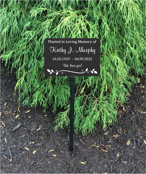 Personalized Memorial Plaque Memorial Tree Marker Metal - Etsy | Memory ...