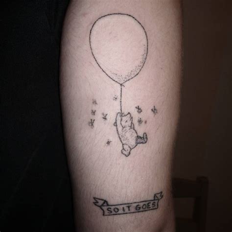 Winnie the pooh balloon tattoo | TATTOO