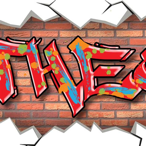 Custom Graffiti Removable Brick Wall Decal Name Art Street | Etsy