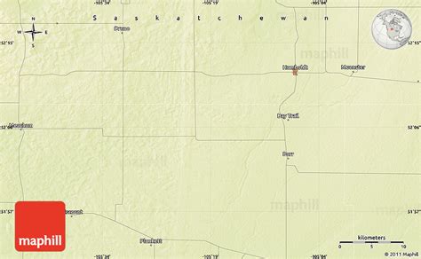 Physical Map of Humboldt