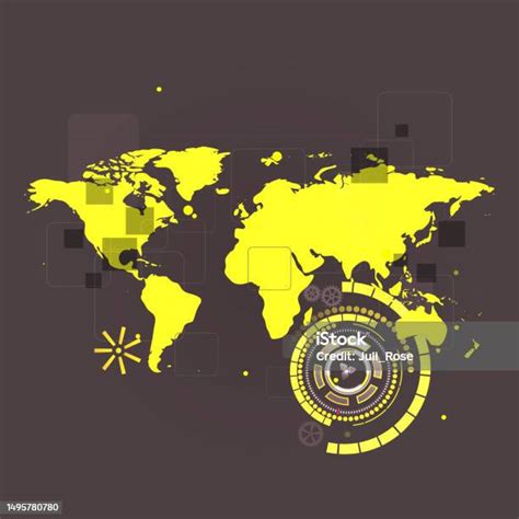 World Map Color Vector Modern Silhouette Map Stock Illustration - Download Image Now - Abstract ...