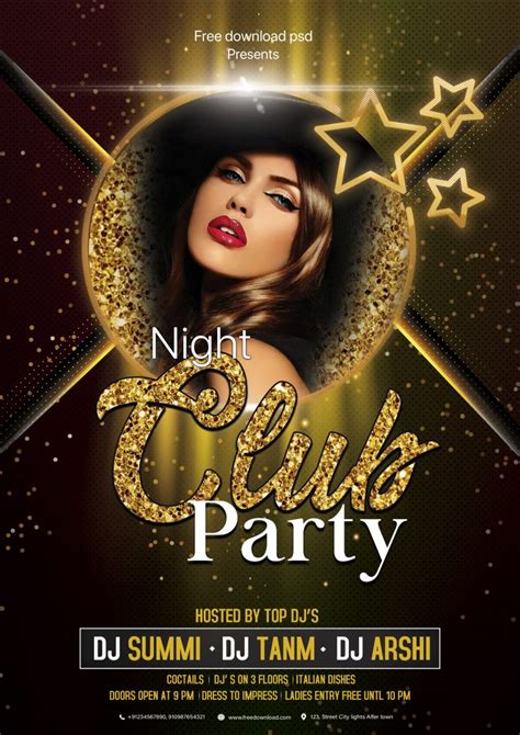 Night club party flyer template | FreedownloadPSD.com