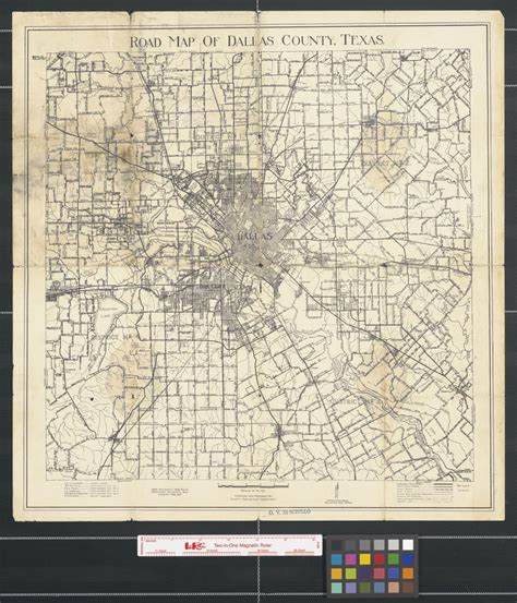 Road Map of Dallas County, Texas - The Portal to Texas History