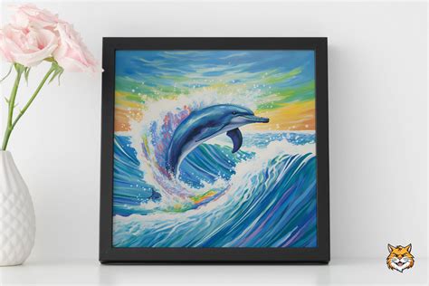 Dolphin Leaping out of the Water (5) Graphic by Meow.Backgrounds ...