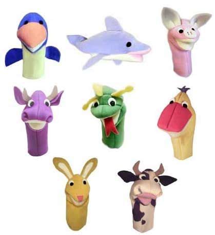 Baby einstein lot of 8 hand puppets giraffe monkey cow duck dragon ...