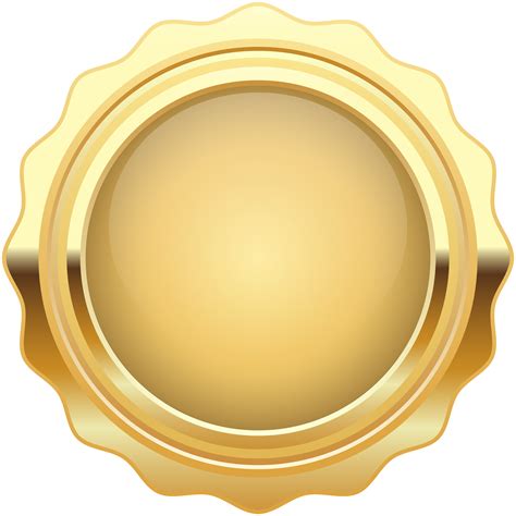 Seal Badge Gold PNG Clip Art Image | Gallery Yopriceville - High-Quality Free Images and ...