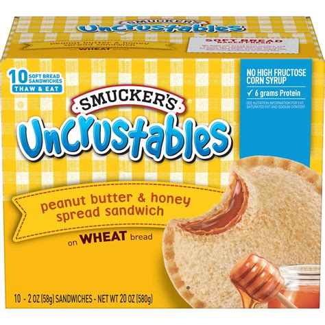 Smucker's Uncrustables Peanut Butter & Honey Spread - Shop Sandwiches ...