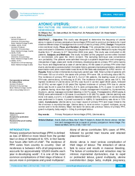 (PDF) Atonic Uterus | pieter scholten - Academia.edu