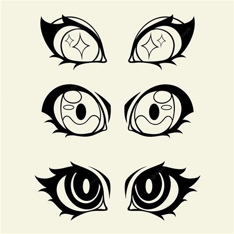 Premium Vector | Anime Eyes Illustration Vector Asset