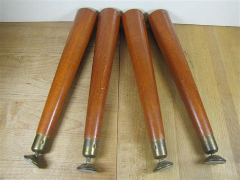 4 Mid Century Modern Table Legs Tapered Table Legs Wooden