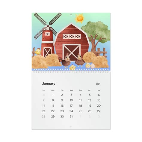 2024 Farm Animals Calendar Adorable and Whimsical Gift for Animal ...