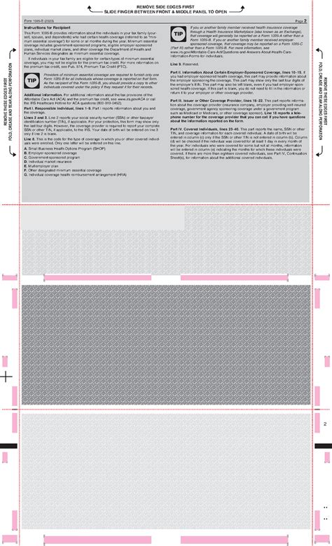 1095-B Blank 14" EZ-Fold Pressure Seal Form (TXF 1095B-B)