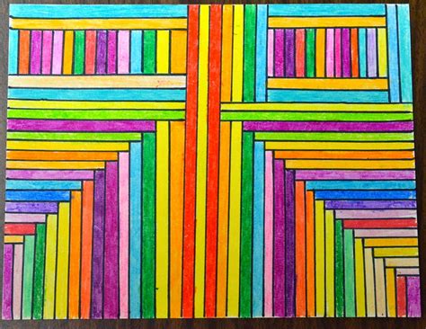 love2learn2day: Parallel & Perpendicular Art | Math art projects, Math art, Art lessons