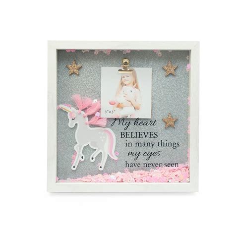 Artique - Glitter Unicorn 3D Photo Frame