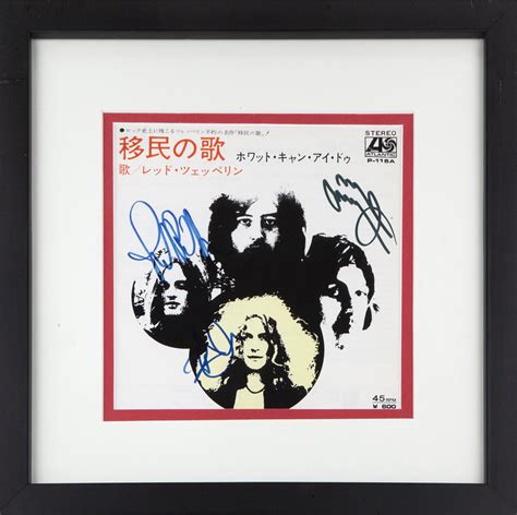 LED ZEPPELIN SIGNED JAPANESE ALBUM COVER