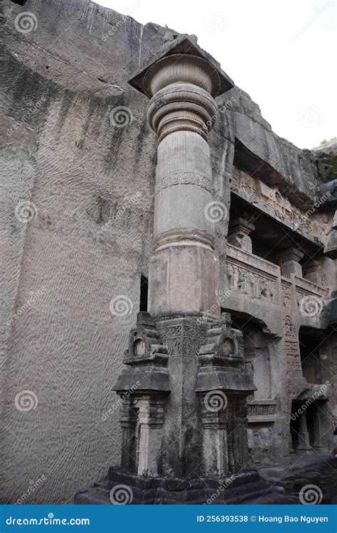 Architecture of Ellora Caves in Aurangabad, India Stock Photo - Image of grass, cave: 256393538