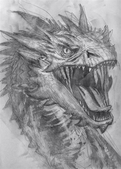 Smaug sketch by DavidPatel on DeviantArt