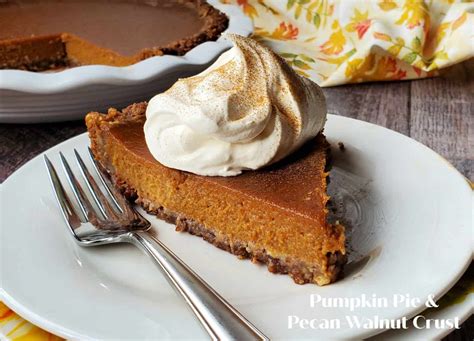 Pumpkin Pie with Pecan-Walnut Crust - Portlandia Pie Lady