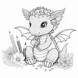Coloring Pages Of Cute Dragons sketch template