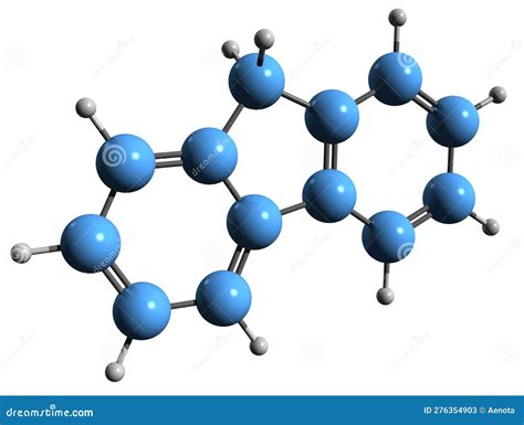 3D Image of Fluorene Skeletal Formula Stock Illustration - Illustration ...