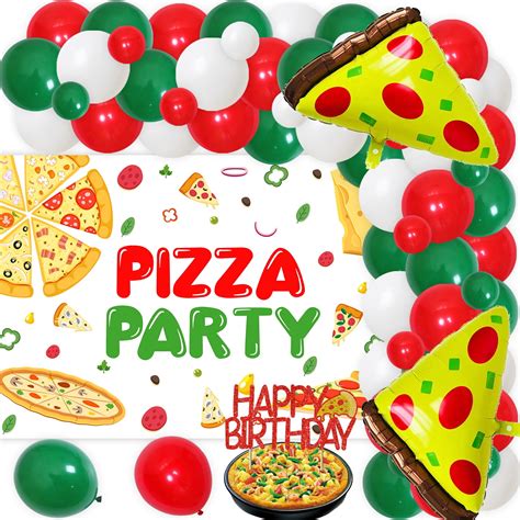 Pizza Party Decorations, Pizza Theme Birthday Party Supplies - Italy ...