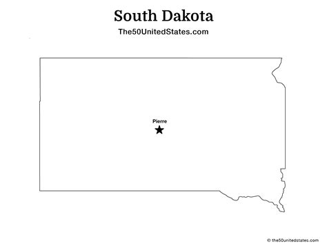 Free Printable State Map of South Dakota with Cities (Labeled) | The 50 United States: US State ...