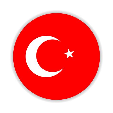 Round flag of Turkey. Vector Illustration. 14635907 Vector Art at Vecteezy