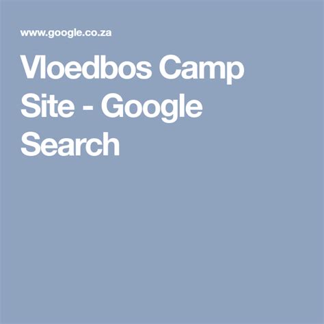 Vloedbos Camp Site - Google Search | Camping, Campsite, Campground