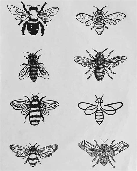 Pin by Matilda Braun on Tattoo | Bee sketch, Bee tattoo, Tattoo design ...