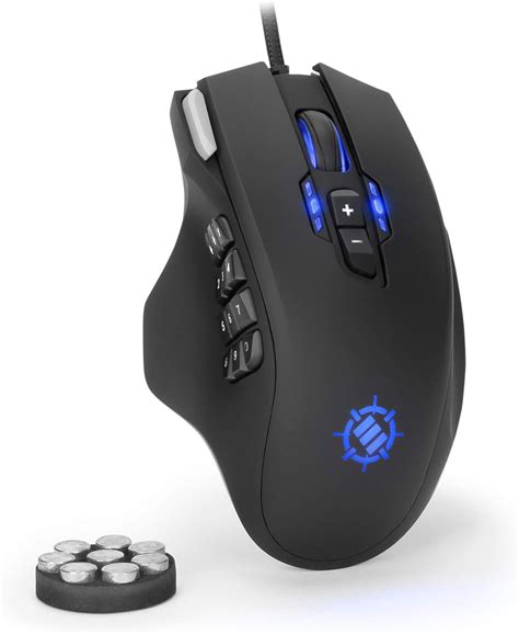 ENHANCE Theorem 2 MMO Mouse with 13 Programmable Side Buttons - RGB Gaming Mouse with 6 ...