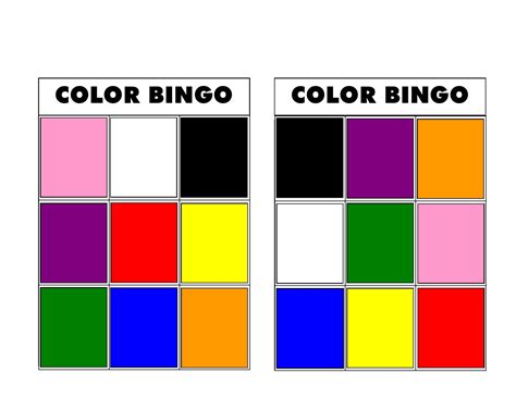 Color Bingo is a fun game for preschoolers to practice color recognition | Bingo, Kleuren, Thema