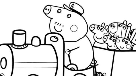 Peppa Pig Train Ride Coloring Page di 2020