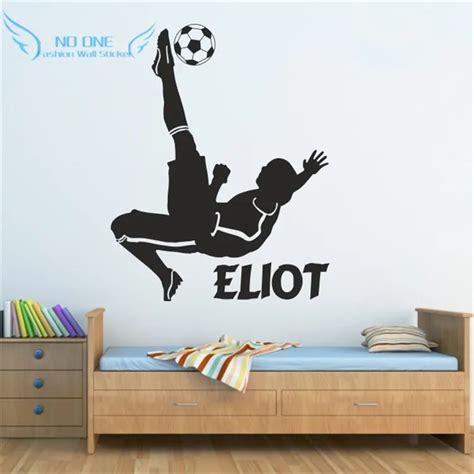 FOOTBALL Wall Stickers For Kid's Bedroom Boys Footballer Sticker ...