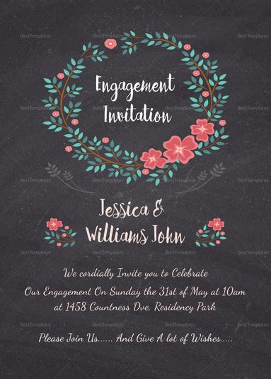 Engagement Invitation Card Design Template in Word, PSD, Publisher