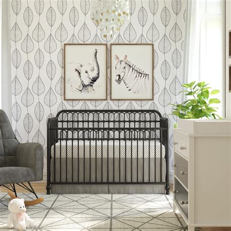 Little Seeds Raven 3-in-1 Metal Crib, Nursery Furniture, Black - Walmart.com - Walmart.com