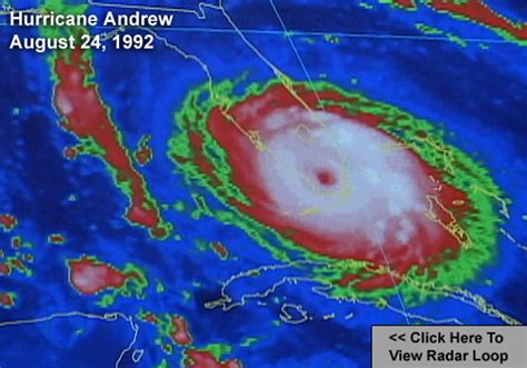 Hurricane Andrew Video Radar Loop, Satellite Images, And Stock Photos