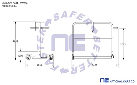 Gas / Oxygen Cylinder Cart | National Cart