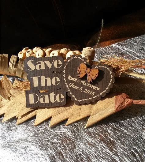 Rustic Save the Date Wedding Magnets, Wood Wedding Magnet, Autumn Save ...