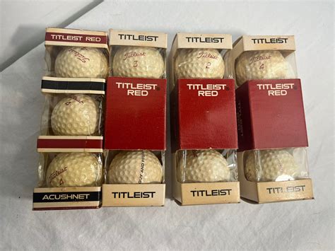 Vintage 12 Titleist Acushnet Golf Balls Acushnet Red Box | eBay