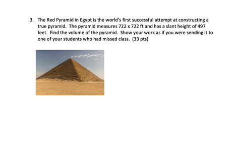 The Red Pyramid in Egypt is the world's first | Chegg.com