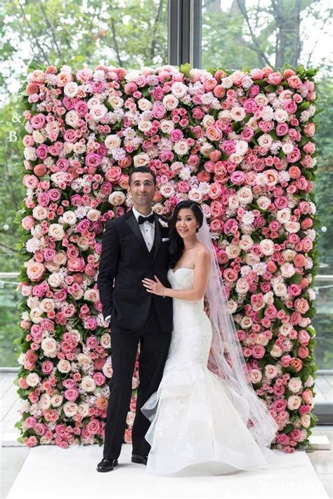 39 Flower Wall Wedding Backdrops - Weddingomania