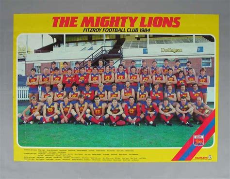 Photograph of Fitzroy Football Club, 1984 - Australian Sports Museum